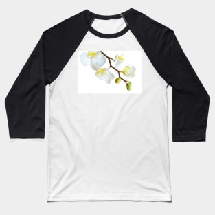 White Orchid Baseball T-Shirt